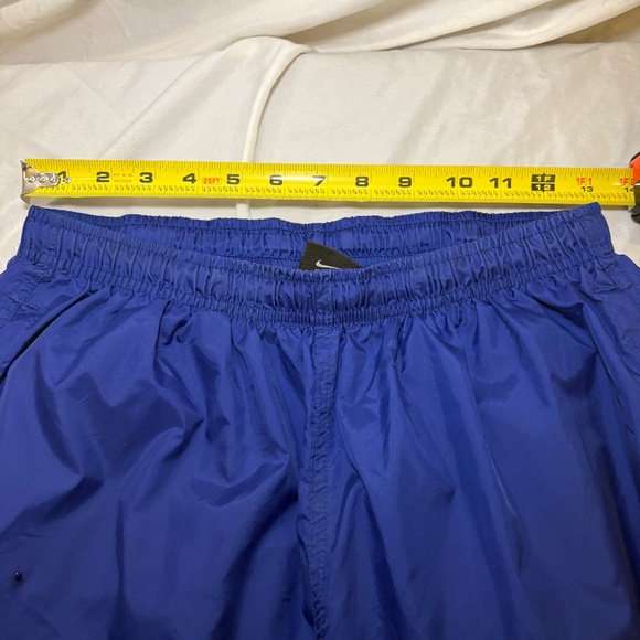 Vintage Nike Parachute Pants Mens Large Blue Drawstring Silver Tag Ankle Zip - Picture 10 of 10